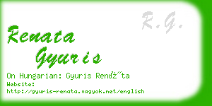 renata gyuris business card
